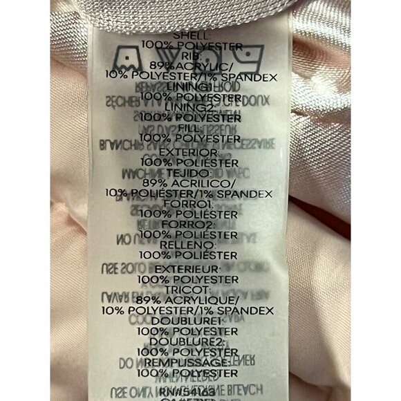 Calvin Klein Women XS Extra Small Quilt Puffer Vest Blush Pink Tie Lace Side EUC - Picture 8 of 9